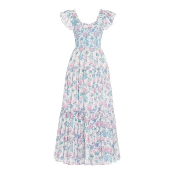 LoveShackFancy Chessie Floral Maxi Dress